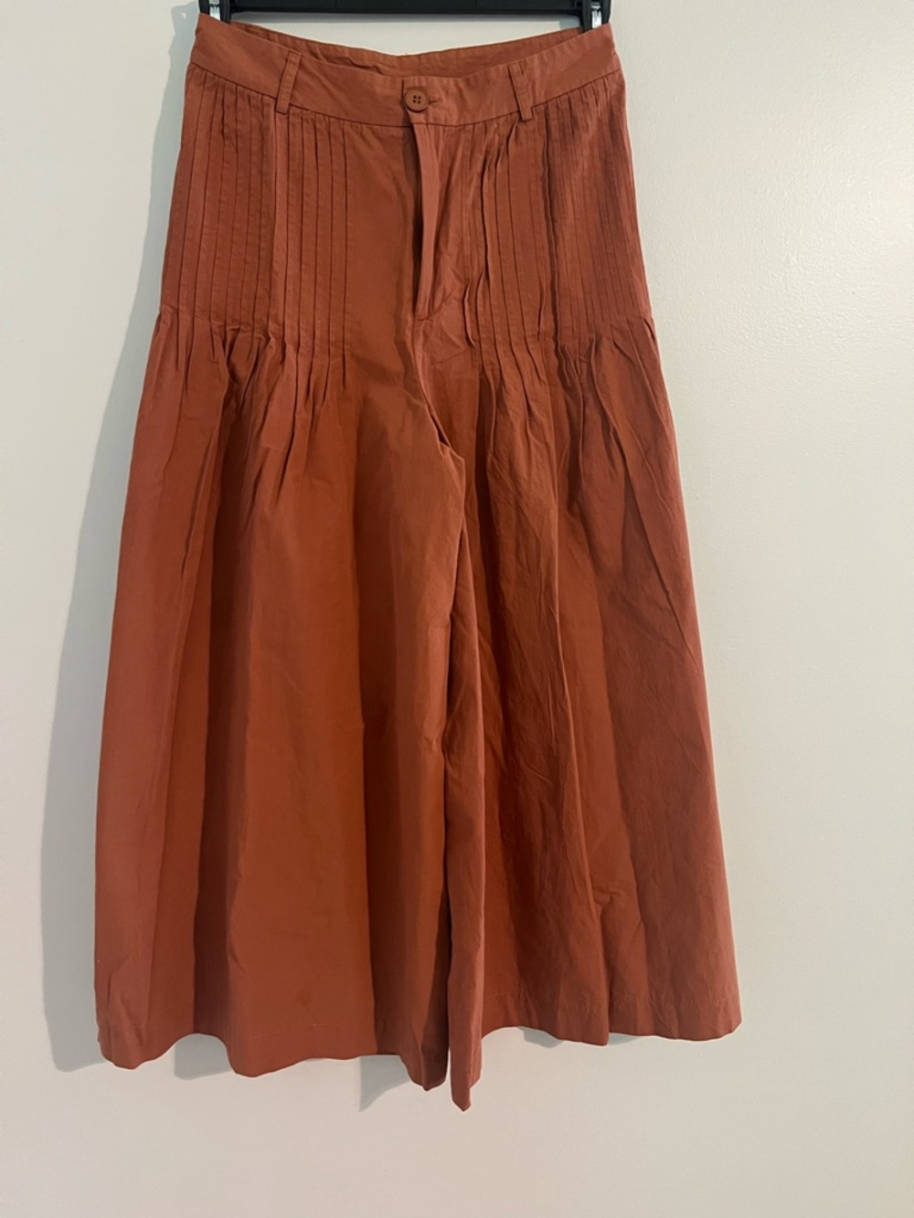 Women's Rust Midi Gauchos - Classic A-Line Style